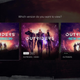 A version selection screen for Outriders shows the PS5 and PS4 versions.